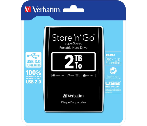 VERBATIM Store'n'Go 2TB 2,5'' 53177 - 219639 - zdjęcie 3